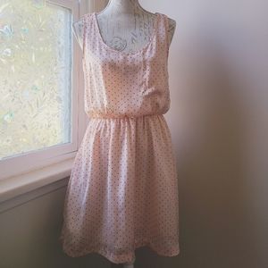 Satin pink polkadot ASOS dress medium